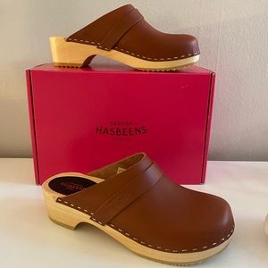 Cognac Swedish Hasbeen’s Husband Clog